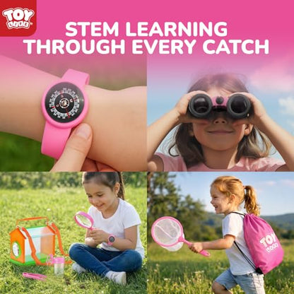 TOY Life Kids Explorer Kit with Bug Catcher for Kids, Bug Catching Kit with Bug Toys, Kid Safari Vest & Hat, Compass, Binoculars, Magnifying Glass, Educational Outdoor Toys Girls Kid Adventure Kit