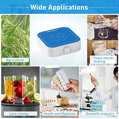 3000rpm Magnetic Stirrer Mixer with Stir Bar, Brushless DC Motor Max 3000ml Magnetic Stir Plate Mixer Blue-White（No Hot) - style: Blue-White-3000RPM Basic