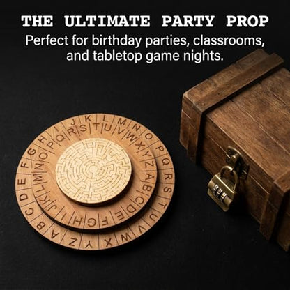 Labyrinth Cipher Wheel - Premium Escape Room Decoder Ring and Escape Room Prop (Pack of 2) - size: Labyrinth Cipher (Pack of 2)