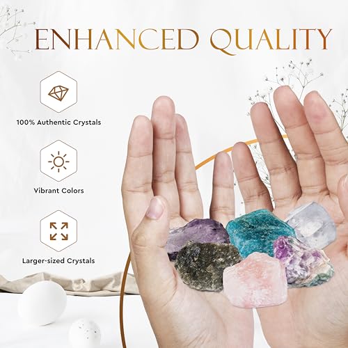 Wyspell Aquarius Crystal Set - 6 Raw Aquarius Healing Stones - Zodiac Gifts - color: Aquarius