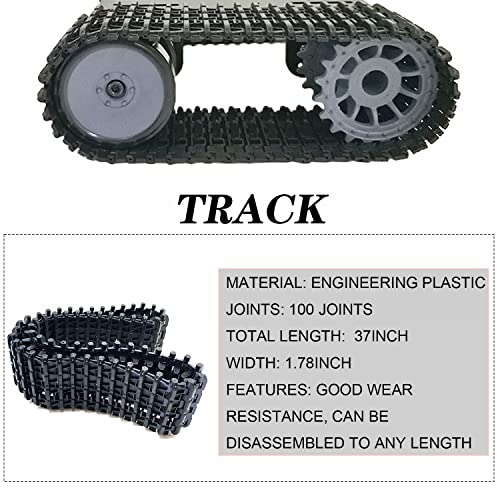 Premium Intelligent 2WD Tank Robot Chassis Platform with 2PCS DC Motors & Plastic Track, RC STEAM Science Kit Compatible with PS2, WiFi, Bluetooth for School Scientific Education, Robotic Competition - color: Blue