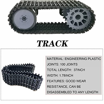 Premium Intelligent 2WD Tank Robot Chassis Platform with 2PCS DC Motors & Plastic Track, RC STEAM Science Kit Compatible with PS2, WiFi, Bluetooth for School Scientific Education, Robotic Competition - color: Blue