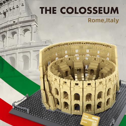 CAXIMSY Roman Colosseum Architecture Model Building Block Sets The Office Landmarks Skyline Set Toys Collection for Adults Kids 1756 Pieces - color: Rome Colosseumarchitecture