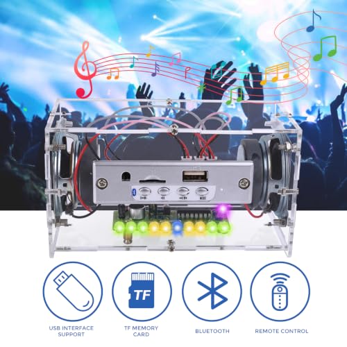 MiOYOOW DIY Bluetooth Speaker Kit, STEM Soldering Practice Kit for Adults