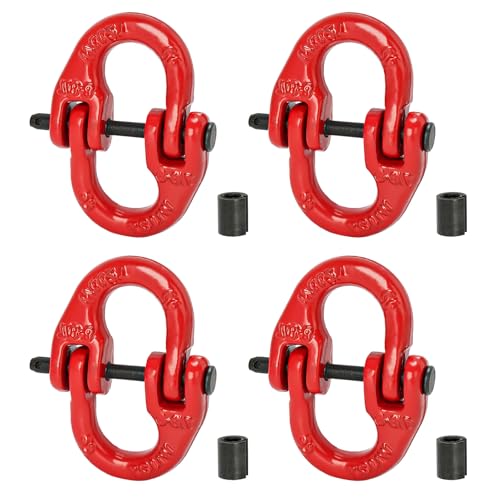 G80 Safety Chain Connector Link, 5/16" Hammerlock Coupling Link - size: 5/16" (4 Pack)