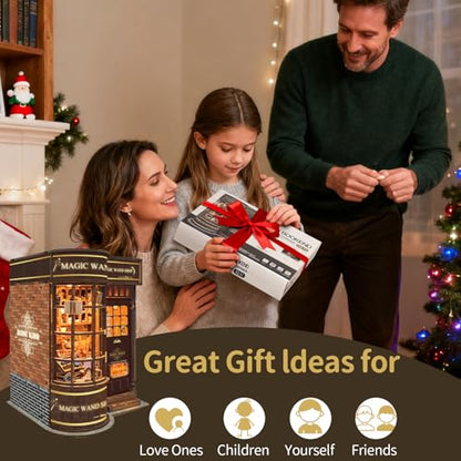 BELEEV Book Nook Kit for Adult and Teens,3D Wooden Puzzle(Magic Wand Store) - color: Magic Wand Store