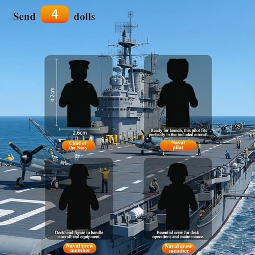 USS CV-6 Enterprise - Battleship Building Blocks,1883 PCS for Adults - style: USS CV-6