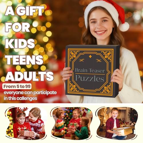 Mytothfy Wooden Brain Teaser Puzzles for Adults Teens, 3D Puzzle Game Toys - color: Style G