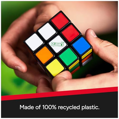 Rubik's Cube Re-Cube 3x3 Eco-Friendly Puzzle Cube & Brain Teaser Fidget Toy - style: 100% Recycled Plastic, Rubik's 3x3