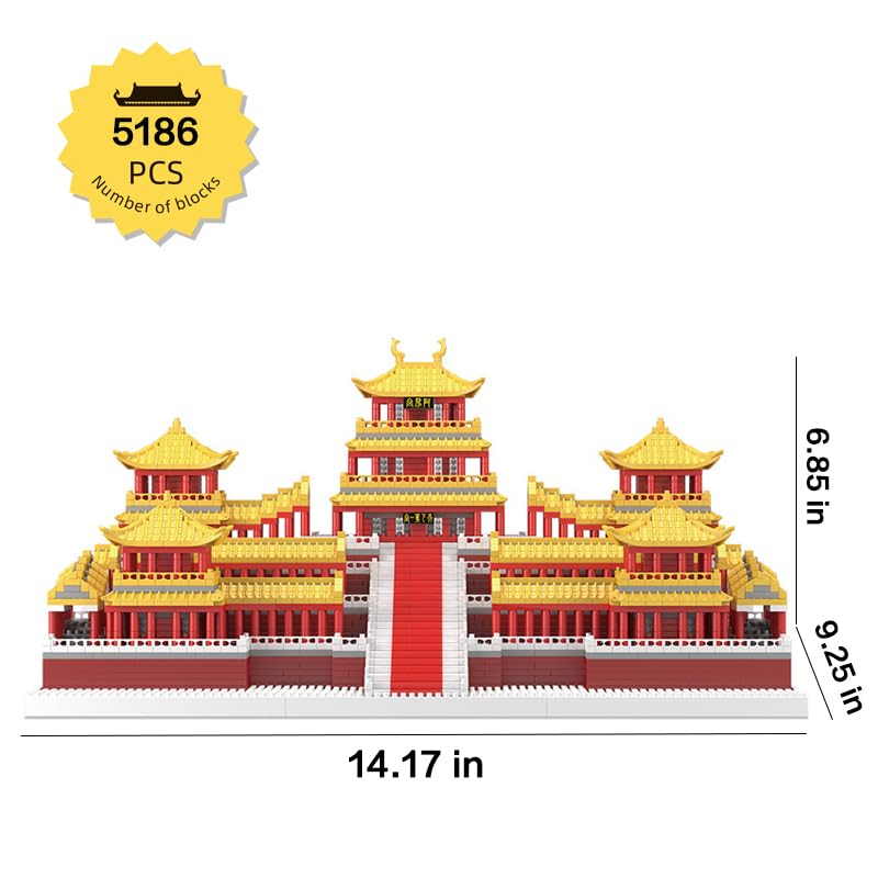Chinese Architecture Micro Building Bricks Model Kit for Adults