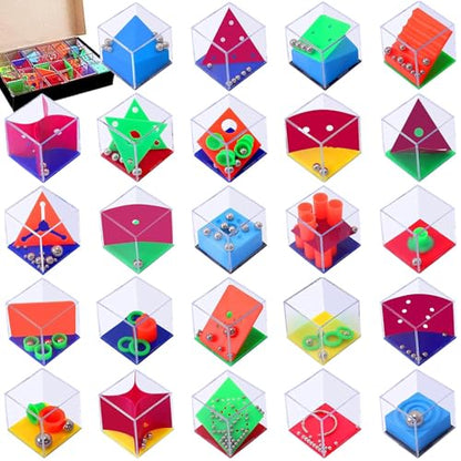 24 PCS Brain Teaser Puzzles for Kids,Balance IQ Maze Game 1.57 in