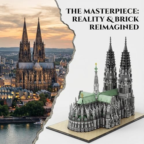 Cologne Cathedral - Building Blocks,8614 PCS Gothic for Adults - color: Sliver Cologne Cathedral