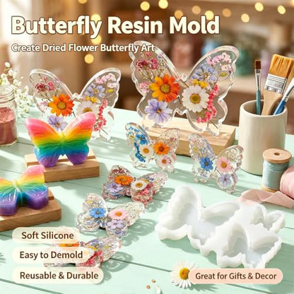 3D Butterfly Resin Mold Silicone for Epoxy Casting Crafts DIY Art - color: Butterfly Resin Mold