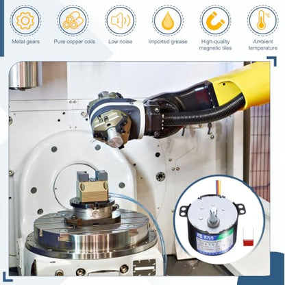 MECCANIXITY Synchronous Gear Motor AC220V 50Hz 100RPM Shaft Rotation CW/CCW