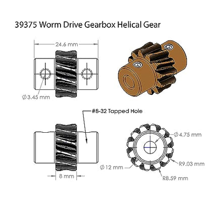 Pitsco Education TETRIX MAX 4:1 Aluminum Worm Gear Drivebox, Robotics Building Elements, Spare Parts for Robotics and Vehicles, Package Includes Spur Gear, Worm Gear, Channel, Axles, Bushings