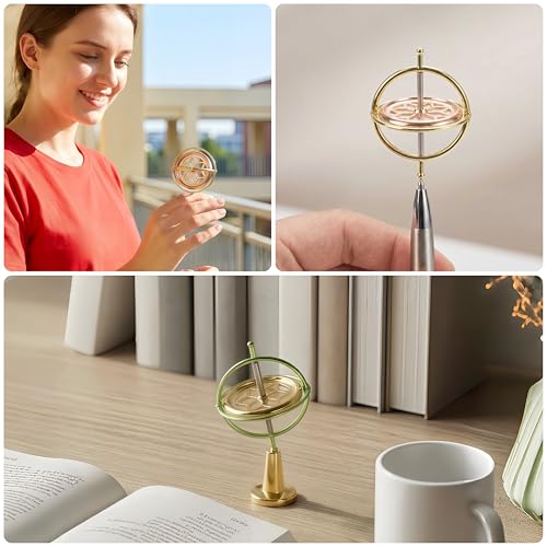JoyTech Precision Gyroscope Kill Time Metal Anti Gravity Spinner Balance Toy JA01 - color: Golden