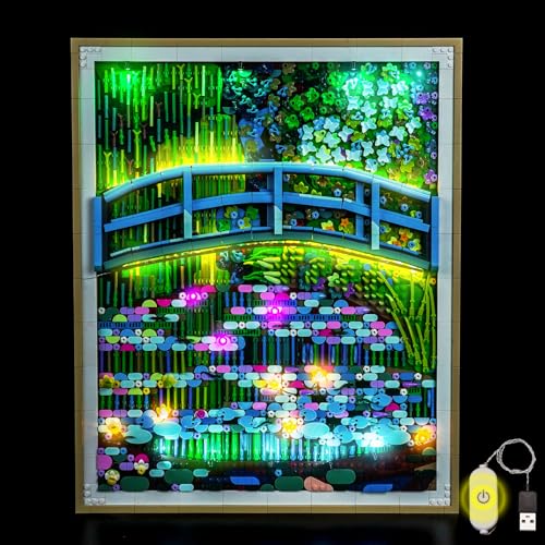 LocoLee Light kit Compatible with Lego 31220 Claude Monet – Bridge Over a Pond of Water Lilies - No Actual Model Only Lights, LED Lighting Compatible with Lego 31220 Monet (Standard Version) - style: Standard Version