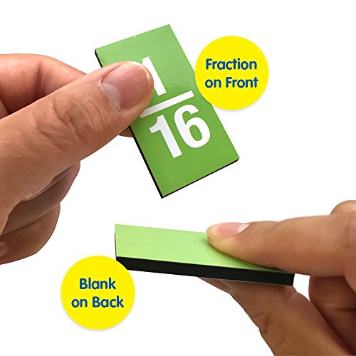 EAI Education Jumbo Magnetic Double-Sided Fraction Tiles - Set of 67