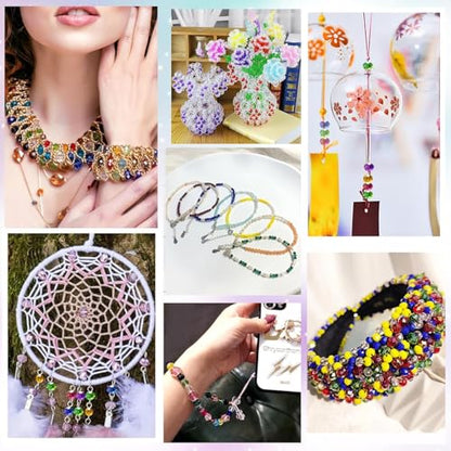 1000 Pcs Rondelle Faceted Glass Beads Crystal Glass Beads for Jewelry Making 4/6/8mm Faceted Briolette Rondelle Bead with Container for Earrings,Necklaces,DIY Beading Projects (Mix) - color: mix