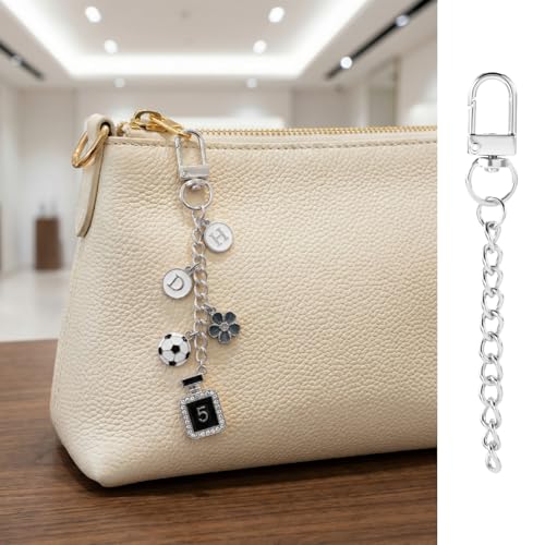 Hzopcw 20pcs Keychain Making Kits for Bag Charm, Silver - color: C-20pcs-Silver