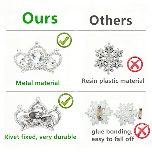 Junk Sock Charms Kit, Brooches and Pins for Women,Bag Charms Safety Pins - color: Silver