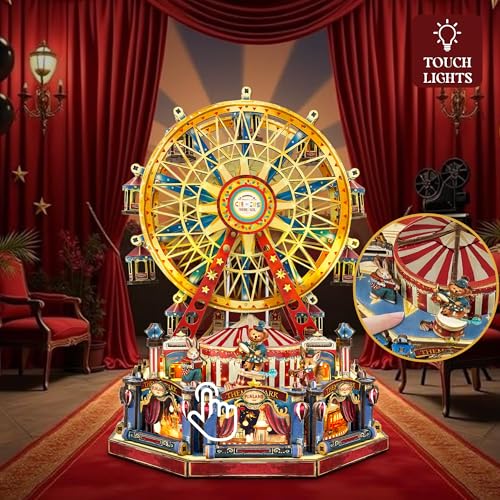 Book Nook Kit DIY Miniature House 3D Wooden Puzzle - Century Ferris Wheel - color: Century Ferris Wheel