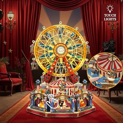 Book Nook Kit DIY Miniature House 3D Wooden Puzzle - Century Ferris Wheel - color: Century Ferris Wheel