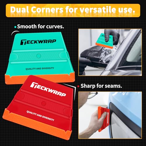 TECKWRAP Felt Squeegee for Vinyl Wrap -Trapezoid Shape (Soft/Medium/Hard) - color: 3pcs Trapezoid Shape