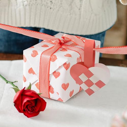 12 DIY Danish Heart Baskets. Precut and Ready to Use, No Tools Needed. Traditional Weaving Paper Craft to Make Julehjerter. Great Home Classroom Decorations (Pink/White Kit) - color: 3x3 Pink Diy Kit