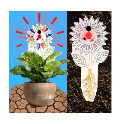 Soil Moisture Sensor – DIY Plant Water Indicator | Build a Light-Up LED Moisture Detection Circuit | Electronics & Soldering Project | PCB & Components Included