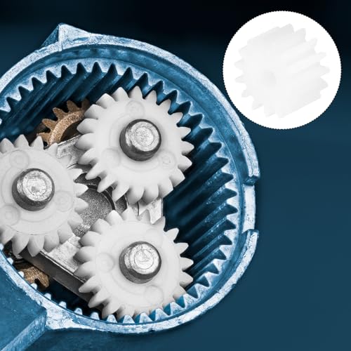 MECCANIXITY 50 Pcs Plastic Gears 15 Teeth Plastic Motor Gear Model 152A Reduction Gear for RC Car Model DIY Robot (White, Module 0.5) - style: 15 Teeth