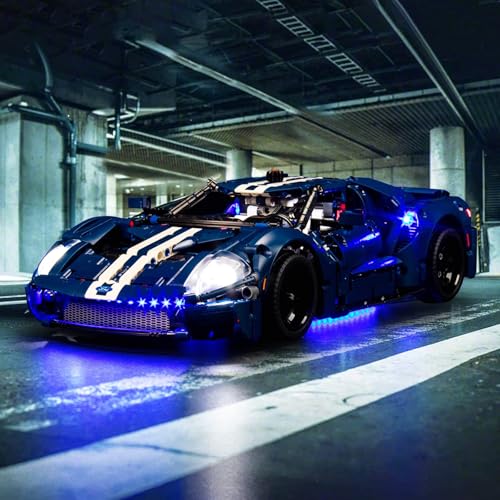 VONADO LED Lights Set Compatible with Lego 2022 Ford GT 42154, Remote Control Technic Ford GT Light Kit Compatible with Lego Car for Adults 42154 (NO Model) - style: RC Version Light Kit