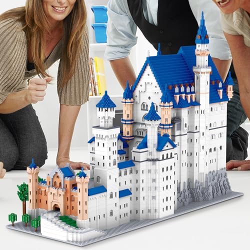Architecture Neuschwanstein Castle Building Blocks Set, Famous World Architecture Model Building kit 11810 PCS Creative Collection Building Toys for Adults - color: Swan Stone Castle