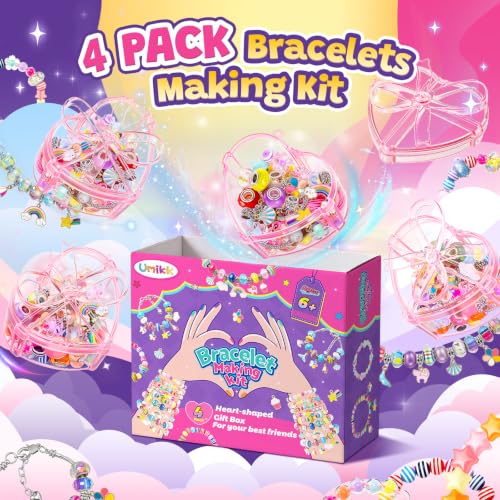 Umikk Charm Bracelet Jewelry Making Kit for Girls 8-12 Kids' Arts Craft Kit - size: 4（5.2“x6”）