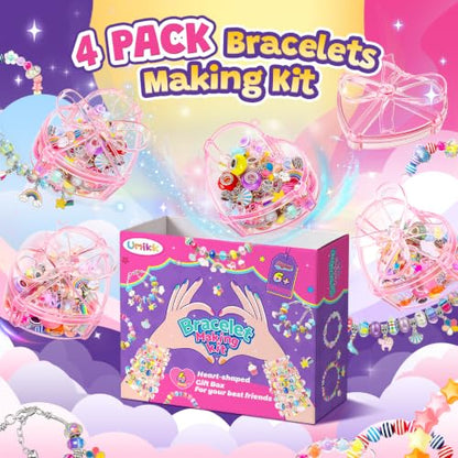 Umikk Charm Bracelet Jewelry Making Kit for Girls 8-12 Kids' Arts Craft Kit - size: 4（5.2“x6”）