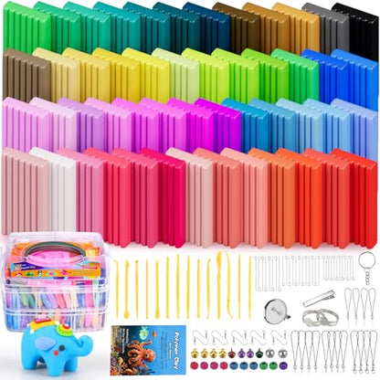 Ixiaoyoo 51 Colors Polymer Clay, Oven Bake DIY Modeling Clay for Kids - color: 51 Colors