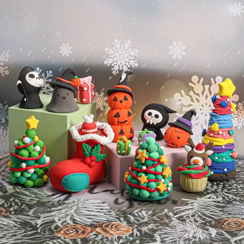 Air Dry Clay Kit for Kids – 50 Colors 15g Each, Non-Toxic Modeling Clay Set - color: 50 Colors