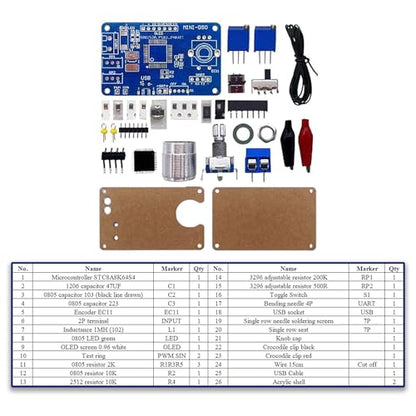 Mini Digital Oscilloscope Soldering Practice Kit Portable Electronic DIY Learning Tool for Electronics Enthusiasts