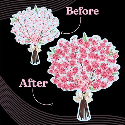 Unwynd Poke Art Cherry Blossom Flower Bouquet Kit for Adults, Women & Teens - style: Cherry Blossom