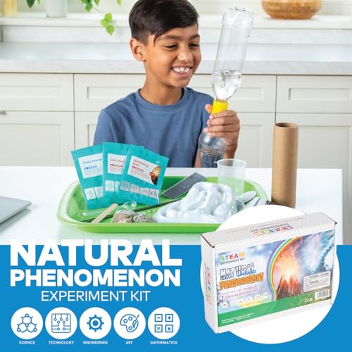 Fun Express Steam Natural Phenomenon Science Kit - Fascinating STEAM Nature Kit for Kids, Interactive Natural Science Exploration Kit for Kids - Fun and Educational Natural Phenomenon Kit