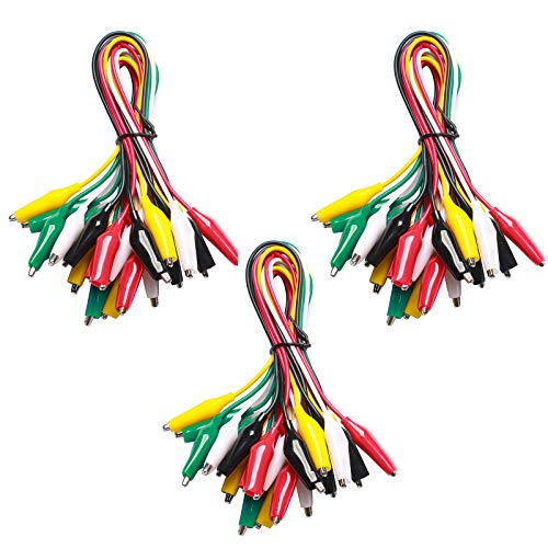 WG-026 10-Piece Test Lead Set with Alligator Clips, 22 AWG, 20.5-Inch - size: 3 PACK