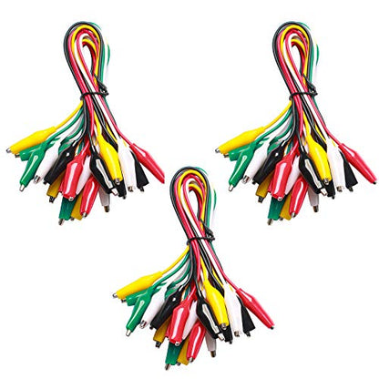 WG-026 10-Piece Test Lead Set with Alligator Clips, 22 AWG, 20.5-Inch - size: 3 PACK