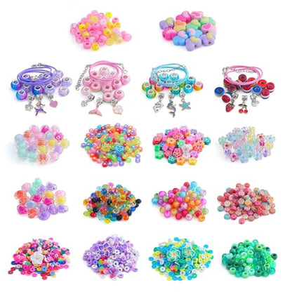AIPRIDY Creative Beading Kit, Charm Bracelet Jewelry Making Kit for Kids, 18 Styles, 24 Pack Bracelet Wands,Classroom Prizes,Goodie Bags Stuffers, Ages 4+ (700, Rose red) - color: Rose red