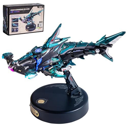 ROKR Hammerhead Shark 3D Puzzle for Adults, Mechanical Model Building Kit STEM Project, Unique Desk Decor DIY Craft for Teens(MI07)