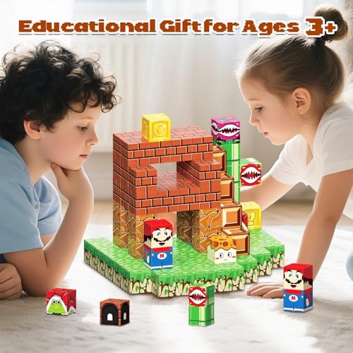 80PCS Magnetic Blocks Building Set for Boys & Girls, STEM Educational Construction Stacking Blocks - color: 80pcs Magnetic Blocks