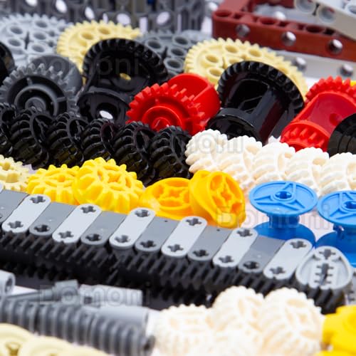 Domoni Technic Parts, 968 Pieces Car Gear Axle Pin Chain Link Tire Wheels