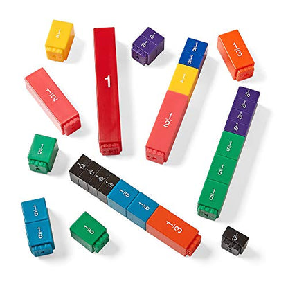 hand2mind Rainbow Fraction Tower Cubes, Montessori Math Materials, Fraction Manipulatives, Unit Fraction, Fraction Cubes, Math Manipulatives for Elementary School, Homeschool Supplies (15 Sets) - style: Linking Cubes