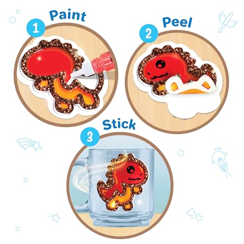 Imagimake DIY Jelly Stickers - Dino, 25+ Stickers, Low-Mess Art Kit - style: Dino