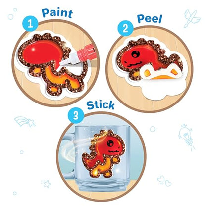 Imagimake DIY Jelly Stickers - Dino, 25+ Stickers, Low-Mess Art Kit - style: Dino