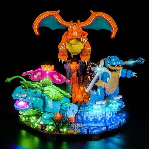 LED Lighting Compatible with LEGO Venusaur, Charizard and Blastoise 72153 - JUST Lights,Light Kit Compatible with LEGO 72153,NOT Included The Model